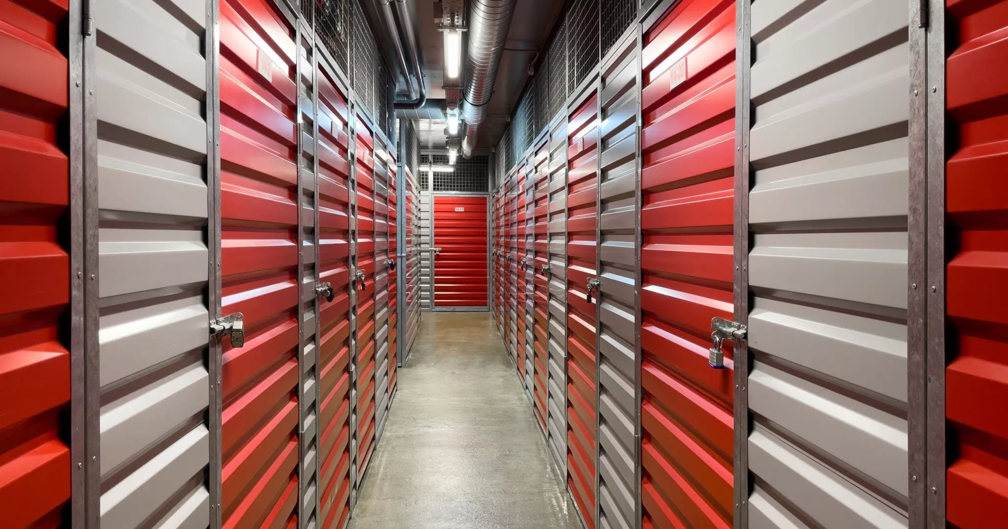 Indoor Storage Red Roll up gate